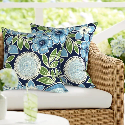 Vista 22 de DYTXIII Paquete de 2 almohadas lumbares impermeables para exteriores con rellenos, 12 x 20 pulgadas, almohada decorativa rectangular para patio