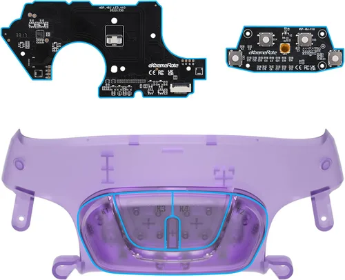 Vista 30 de eXtremeRate Back Buttons Attachment for Nintendo Switch Pro Controller, Clear Black Back Paddles Programable RISE4 Remap Kit for Switch Pro