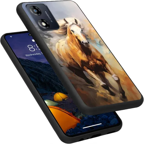 Vista 269 de Funda para Motorola Moto G Play 4G 2024, delgada y ligera, de silicona de TPU suave, color negro, ultrafina, para Motorola Moto G Play 4G 2024, Art