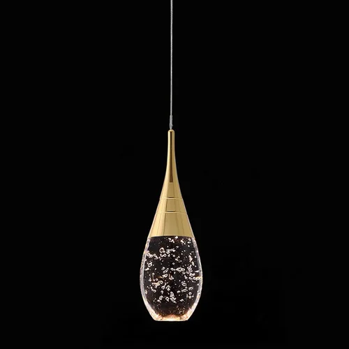 Vista 9 de JoollySun Mini lámpara colgante de cristal: 1 luz de lágrima regulable de 3 colores (3000 K-6000 K) colgante LED para isla de cocina baño - cromo