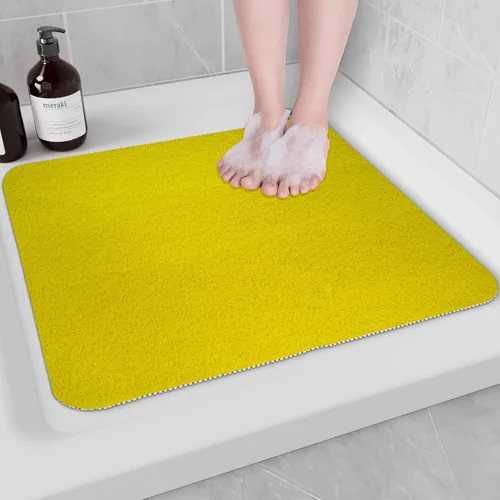 Vista 26 de Hargiis - Tapete antideslizante de secado rápido para tina y ducha, tapete exfoliante para pies, para baño, cocina u hotel, beige, 24 x 16 pulgadas