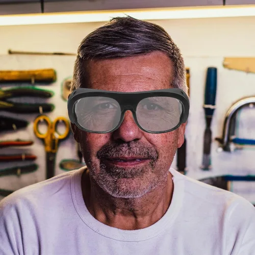Vista 6 de 6pcs Steampunk Welding Safety Glasses, Flip-up Protective Eyewear