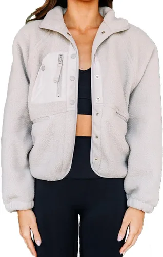 Vista 15 de Aoang Abrigos de invierno para mujer, casual, con solapa, manga larga Verde militar