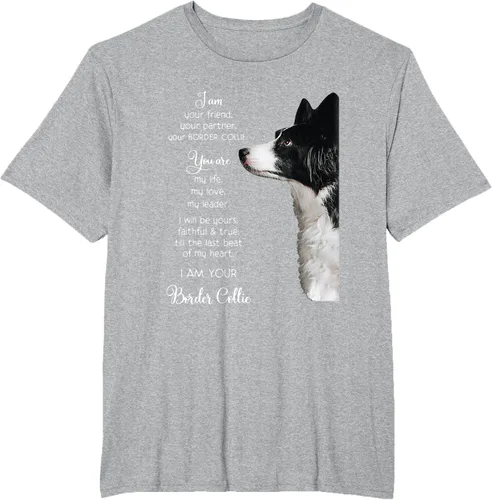 Vista 39 de Funny I Am Your Friend Your Partner Your Border Collie - Camiseta de regalo, Negro, S