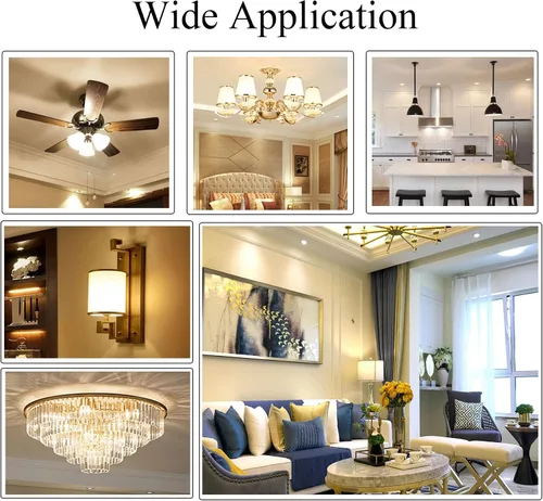 Vista 6 de Bombillas LED E12 C7, equivalente a 5 W equivalentes a bombillas halógenas de 50 W, base de candelabro E12 T4, 2700 K blanco cálido sin parpadeo
