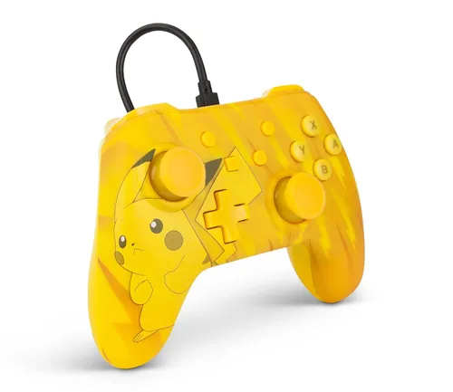 Vista 3 de PowerA Wired Controller for Nintendo Switch - Pokémon Pikachu Static, Gamepad, Game controller, Wired controller, Officially licensed