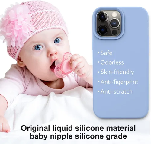 Vista 2 de Vooii Funda compatible con iPhone 12/12 Pro, silicona líquida mejorada, forro de microfibra suave antiarañazos, protector de cámara, funda