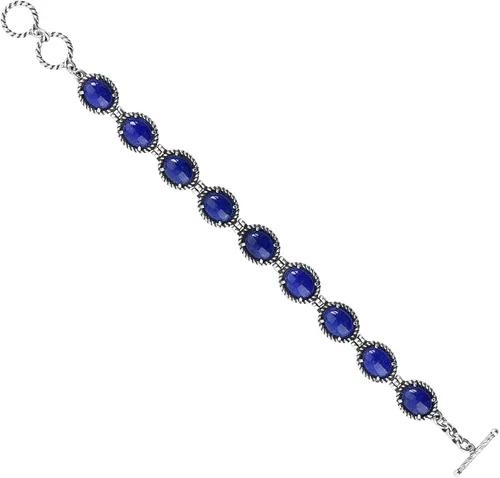 Vista 5 de American West Sterling and Gemstone - Pulsera de tenis reversible, tallas S, M, L, Metal