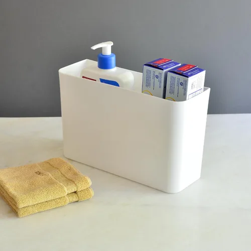 Vista 5 de Youngever Contenedor organizador de almacenamiento adhesivo de plástico para gabinete, despensa, organizador para bolsa Ziplock, envoltura