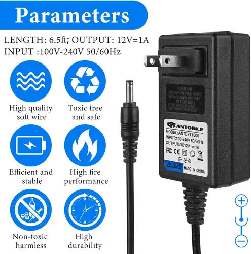 Vista 2 de ANTOBLE Adaptador de CA de 12 V para grifo de cocina Moen MotionSense 169031 163712 177565 Fuente de alimentación de repuesto de cargador duradero