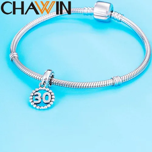 Vista 3 de 16 17 18 19 20 21 22 24 25 26 30 32 33 35 37 40 49 50 60 69 77 80 88 99 dijes de plata de ley 925 que se ajustan a pulserascollar Pandora colgantes