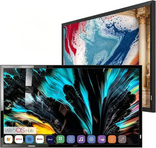 Vista 12 de Soulaca 22" webOS Smart Mirror TV con decoración de marco blanco Galería inteligente