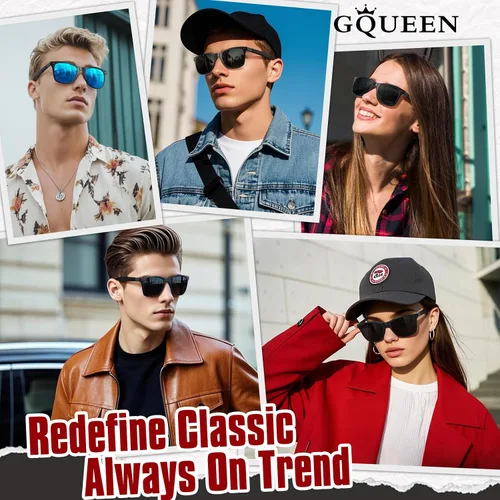 Vista 2 de GQUEEN - Lentes de sol polarizados para hombres y mujeres, marco flexible TR90, para conducir, pesca, ciclismo, senderismo, golf, deportes
