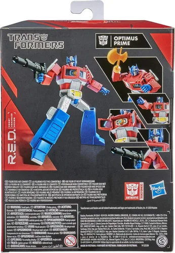 Vista 3 de Transformers R.E.D. [Diseño Mejorado de Robot] Los Transformers G1 Optimus Prime, Figura No Convertible