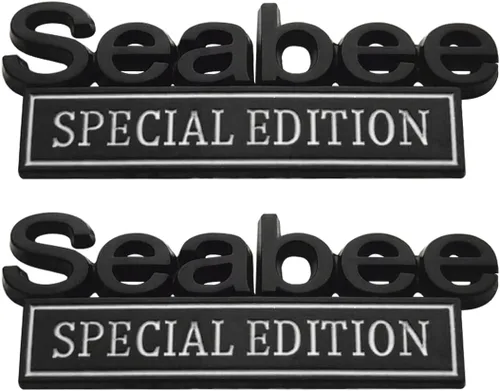 Vista 7 de BESULEN 2 piezas Emblema Edición Seabee, calcomanías de coche de 3D letras metálicas para guardabarros, maletero, portón trasero, accesorios