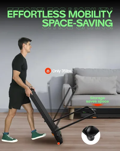 Vista 6 de Portable Walking Pad with Incline, Under Desk Walking Pad Treadmill for Home Small Office, 3.0HP 350lbs Capacity Mini Compact Walking Jogging