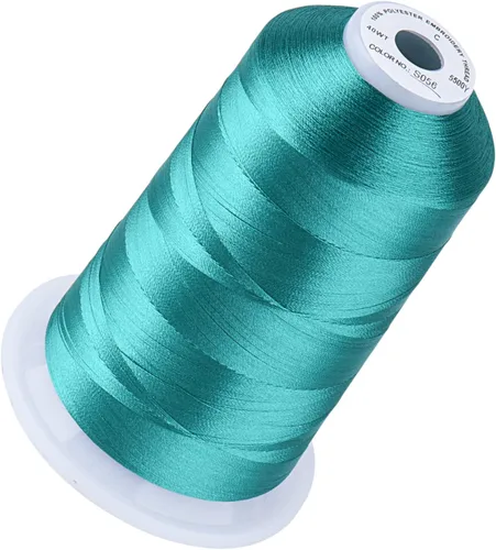 Vista 42 de Simthread 5500 yardas de hilo de bordar, 5000M de alto rendimiento 40WT 100% hilo de poliéster – 170+ colores vívidos, clasificado de alta velocidad