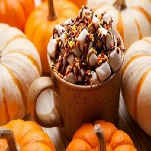 Vista 2 de Marshmallow Pumpkin Latte (nuestra versión del nombre de la marca) Aceite de fragancia (botella de 8 onzas) para hacer velas, fabricación de jabón