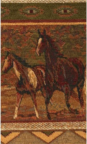 Vista 5 de American Furniture Classics Sofá biplaza de microfibra Wild Horses en marrón