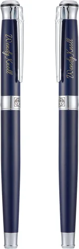 Vista 7 de Wikult Picasso 903 - Pluma estilográfica personalizada de oro negro, punta fina, regalo con bolsa pequeña para bolígrafo, grabado con tu nombre