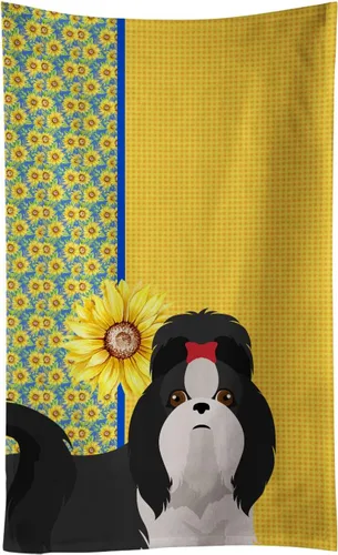 Vista 104 de Caroline's Treasures WDK5313KTWL - Toalla de cocina con diseño de girasoles de verano, color negro y tostado, Airedale Terrier, toalla de mano