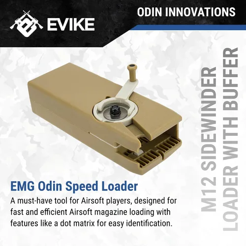 Vista 2 de Evike Airsoft - EMG Odin Innovations M12 Sidewinder - Cargador de velocidad con amortiguador de sonido M12