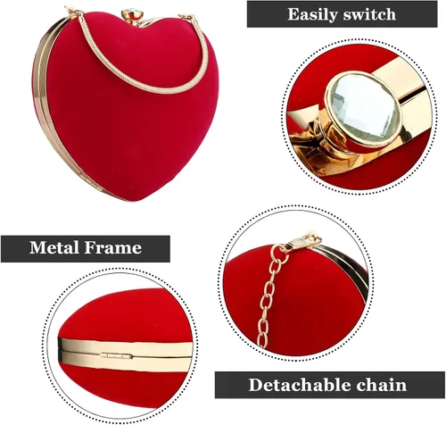 Vista 10 de Bolso de mano de terciopelo para mujer, bolso de hombro vintage para mujer, elegante bolso para boda de noche