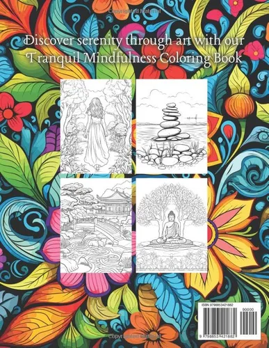 Vista 2 de A Tranquil Mindfulness Coloring Book-Find Relief and Relaxation with Calming Patterns. Discover Mindfulness through Soothing Designs Over 30
