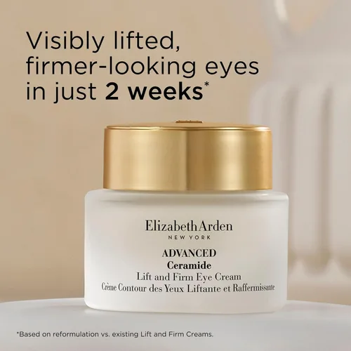 Vista 4 de Elizabeth Arden Advanced Ceramide Lift and Firm Eye Cream, fórmula hidratante para reducir arrugas debajo de los ojos, hinchazón y patas de gallo