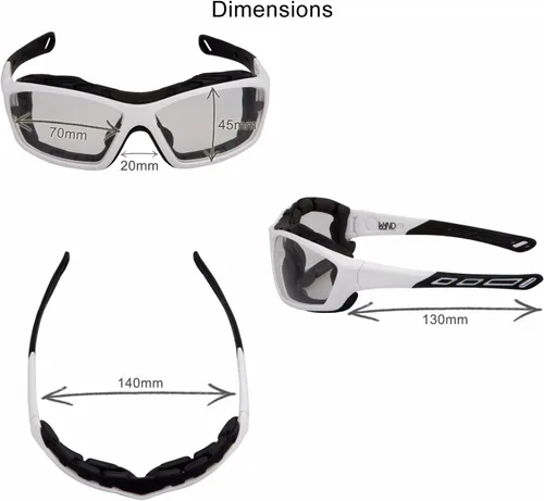 Vista 6 de WYND Blocker Gafas de sol envolventes para deportes extremos (blancotransparente)