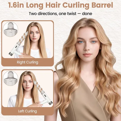 Vista 5 de Accesorio de barril de rizado de cabello largo de 1.6 pulgadas