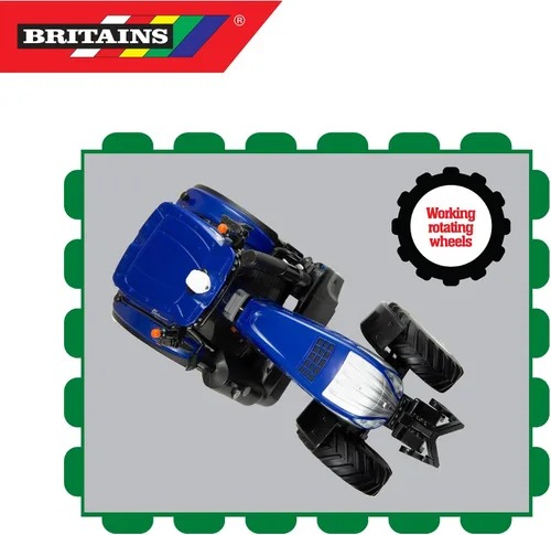 Vista 6 de Britains 1:32 New Holland T8.435 - Juego de tractores coleccionables para niños, tractor de juguete compatible con todos los juguetes de granja a
