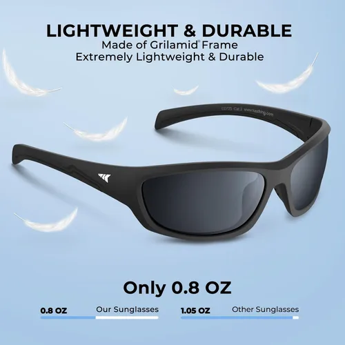 Vista 4 de KastKing Hiwassee - Gafas de sol deportivas polarizadas para hombres y mujeres, gafas de sol envolventes para pesca, ciclismo y correr, protección UV