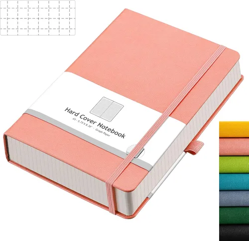 Vista 9 de AHGXG Cuaderno de papel cuadriculado - Cuaderno de papel de cuadrícula tamaño A4 grande 8.5''×11'', 320 páginas de diario grueso, papel cuadriculado