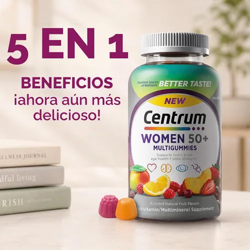Vista 2 de Centrum MultiGummies para mujeres de 50 años o más, 140