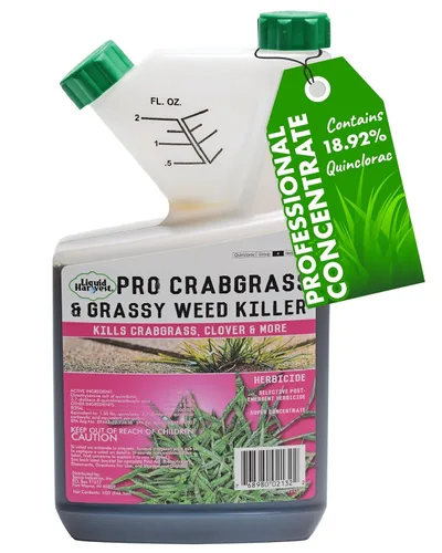 Vista 9 de Pro Crabgrass & Grassy Weed Killer - 18.92% Quinclorac (comparado con Drive XLR8) - Herbicida concentrado de pasto cangrejo profesional - Secado