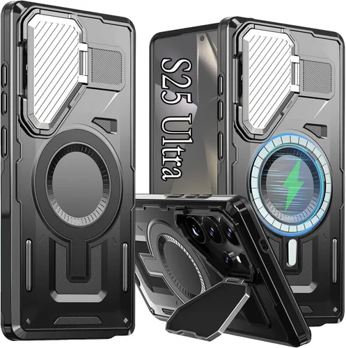 Vista 19 de para Galaxy S24 Plus Funda Magnética, Funda Resistente y Rugosa con Protección contra Caídas [Compatible con Carga Inalámbrica Rápida] Funda