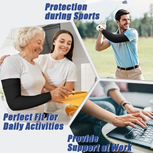 Vista 6 de beister Manga de compresión médica para hombres y mujeres (individual), soporte de brazo completo de 20-30 mmHg para aliviar el dolor, linfedema