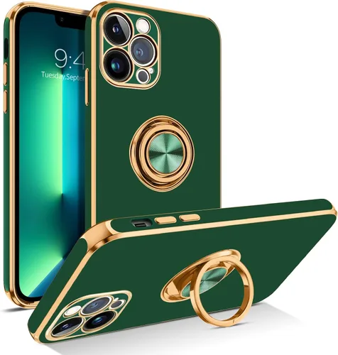 Vista 12 de BENTOBEN Funda para iPhone 13 Pro, iPhone 13 Pro, ajuste delgado, soporte de anillo de 360°, atril, soporte magnético para automóvil, soporte