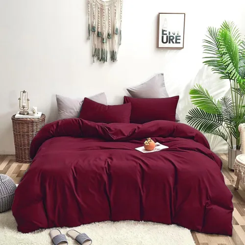 Vista 8 de Houseri Juego de funda de edredón de tamaño individual a cuadros azul claro y blanco para niños, juego de cama azul bebé para niños y niñas, juego