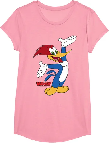 Vista 50 de Woody Woodpecker Camiseta con logotipo de cuerpo completo Negro