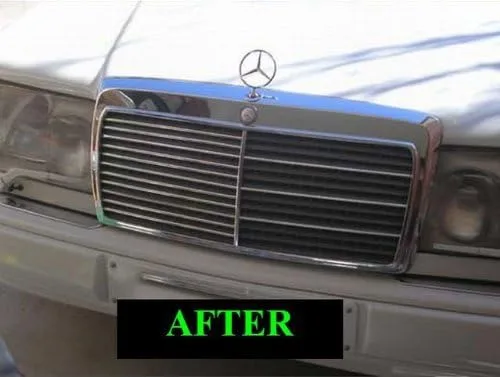 Vista 6 de Compatible con Mercedes-Benz 1984-1995 W124 W201 190E 190D 300D 300CE 400E 500E E320 E420 E500 E320D 300E 300TD Clase E Kit de rejilla cromada