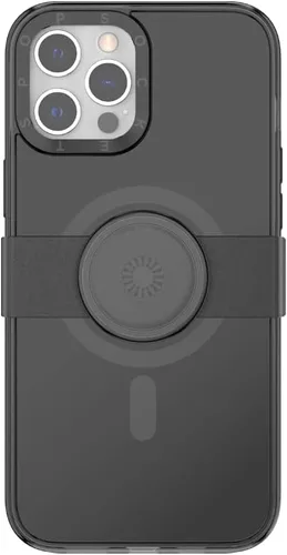 Vista 2 de PopSockets Funda negra para iPhone 12 y iPhone 12 Pro con agarre y deslizamiento para teléfono compatible con MagSafe