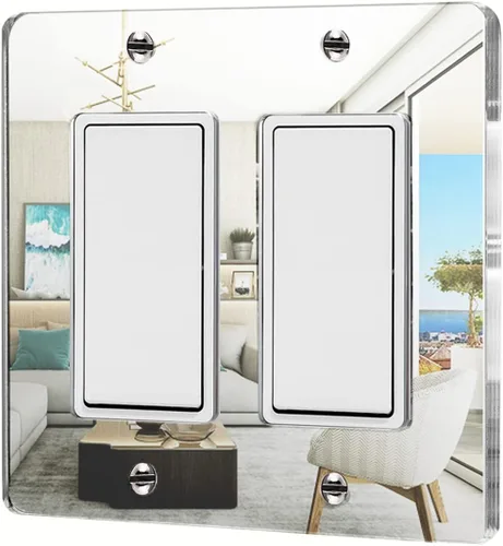 Vista 19 de 1 Pieza Placas de Interruptor de Luz con Espejo, Cubiertas de Salida de Acrílico, Placas de Pared Duraderas, Placas de Interruptor con Espejo