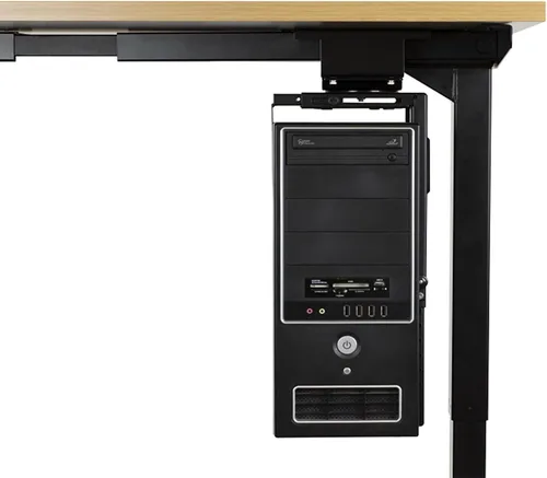 Vista 2 de Progressive Automations Progrerssive - Soporte ajustable para CPU y kit de espaciador, soporte de escritorio para PC. Accesorios de escritorio de pie