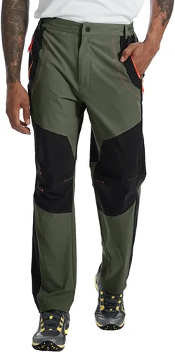 Vista 7 de TBMPOY Pantalones cargo de senderismo para hombre, ligeros, impermeables, de secado rápido, pantalones de montaña, pesca, camping
