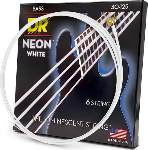 Vista 9 de DR Strings NEON - Cuerdas para bajo eléctrico, 0.045-.105, medianas, color rojo