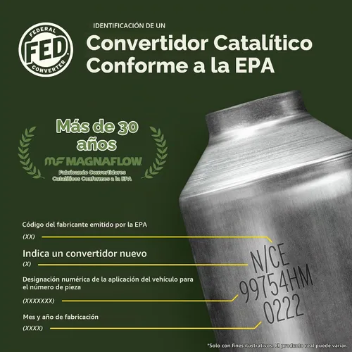 Vista 3 de Convertidor catalítico MagnaFlow de ajuste directo 49446 (compatible con federal/EPA)