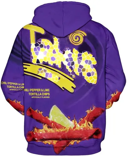 Vista 3 de Plustrong Sudadera con capucha unisex para hombre y mujer 3D casual con bolsillos