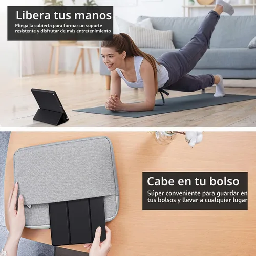 Vista 9 de ProtUTab Funda Compatible con iPad de 9ª Generación, Funda Slim Trifold con Soporte Auto Wake&Sleep para iPad de 8ª Generación (2020) y 7ª